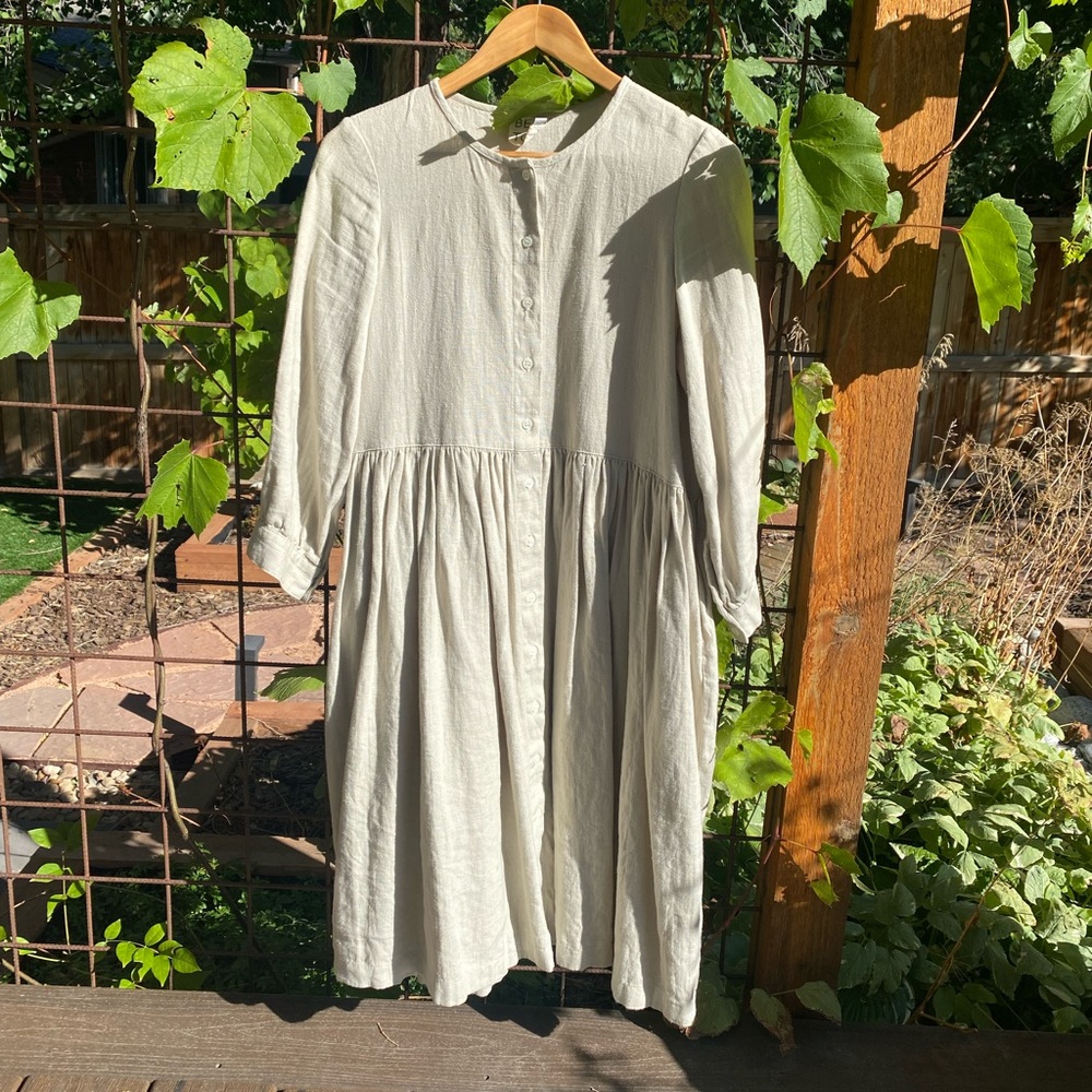 Beaton Linen Gather Dress